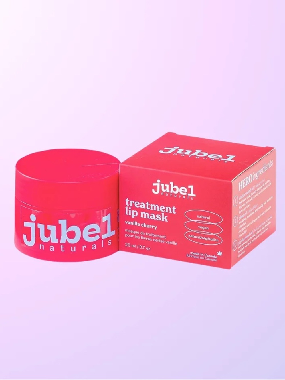 NIB Jubel Naturals Treatment Lip Mask - Vanilla Cherry